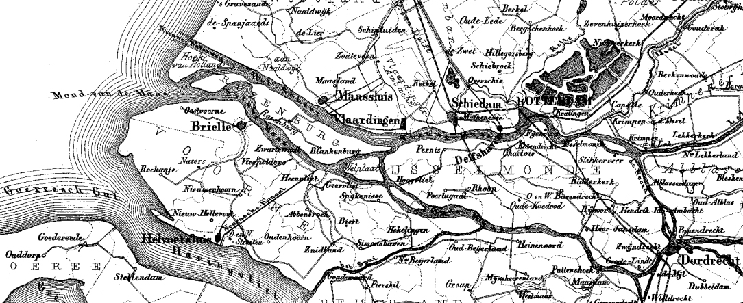 Maasmond 1865 - 1870, Gemeente-Atlas Kuyper.
